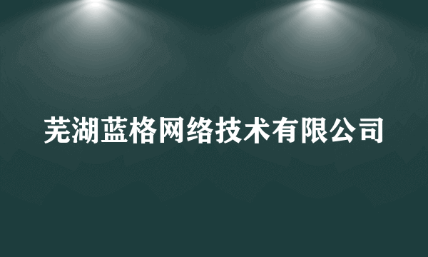 芜湖蓝格网络技术有限公司