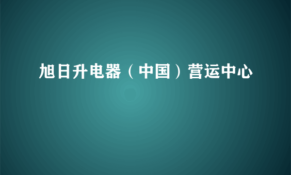 旭日升电器（中国）营运中心