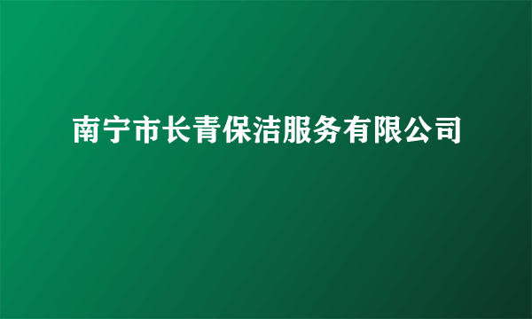 南宁市长青保洁服务有限公司