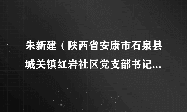 朱新建（陕西省安康市石泉县城关镇红岩社区党支部书记、居委会主任）