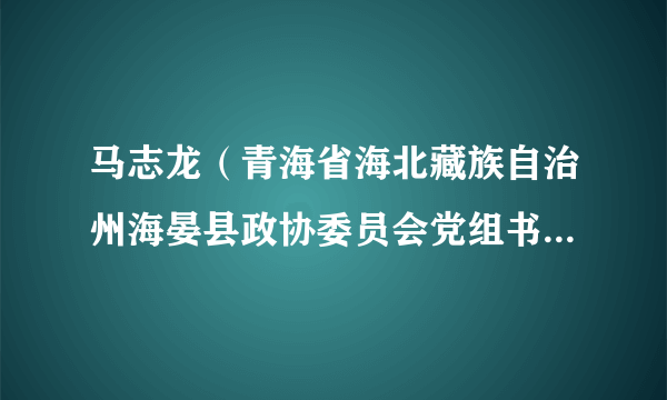 马志龙（青海省海北藏族自治州海晏县政协委员会党组书记、主席）