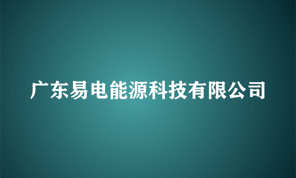 广东易电能源科技有限公司