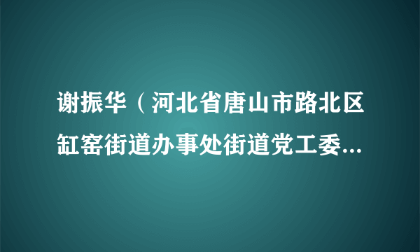 谢振华（河北省唐山市路北区缸窑街道办事处街道党工委副书记、办事处主任）