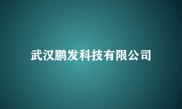 武汉鹏发科技有限公司