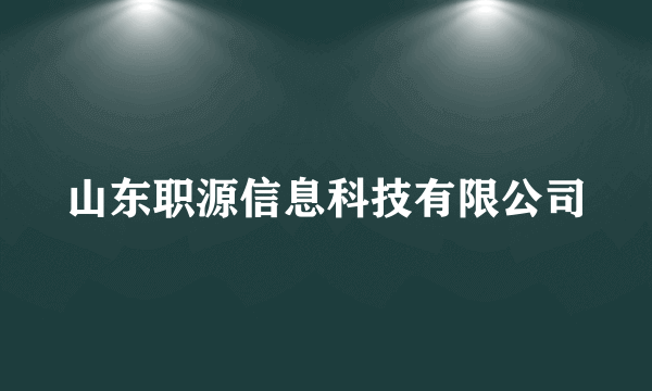 山东职源信息科技有限公司