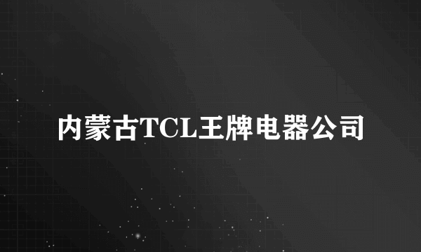 内蒙古TCL王牌电器公司