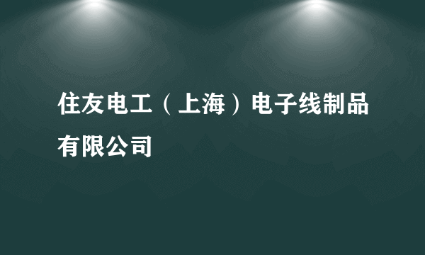 住友电工（上海）电子线制品有限公司