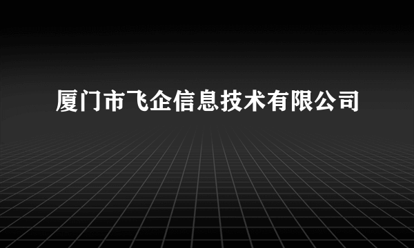 厦门市飞企信息技术有限公司