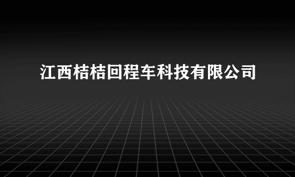 江西桔桔回程车科技有限公司