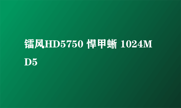 镭风HD5750 悍甲蜥 1024M D5