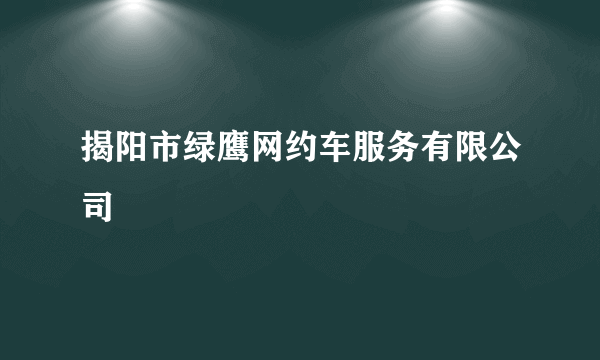 揭阳市绿鹰网约车服务有限公司