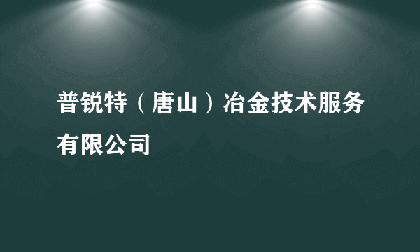 普锐特（唐山）冶金技术服务有限公司