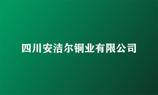 四川安洁尔铜业有限公司