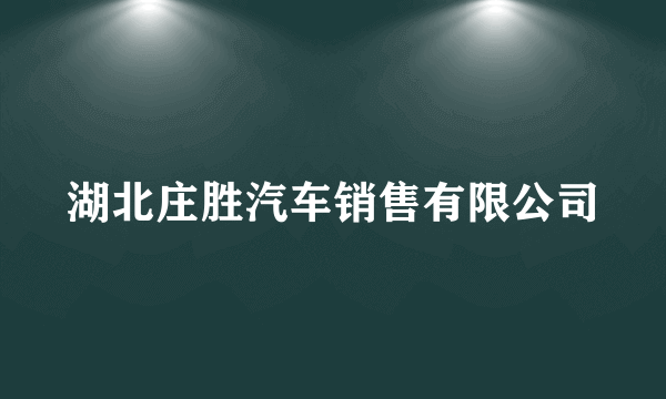 湖北庄胜汽车销售有限公司