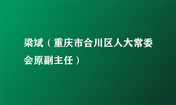 梁斌（重庆市合川区人大常委会原副主任）