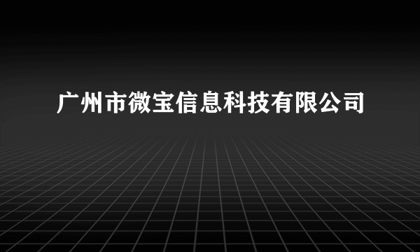 广州市微宝信息科技有限公司