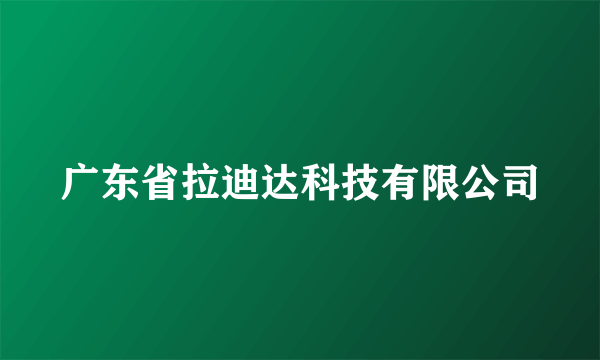 广东省拉迪达科技有限公司