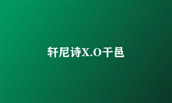 轩尼诗X.O干邑