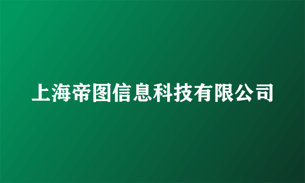 上海帝图信息科技有限公司