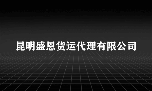 昆明盛恩货运代理有限公司