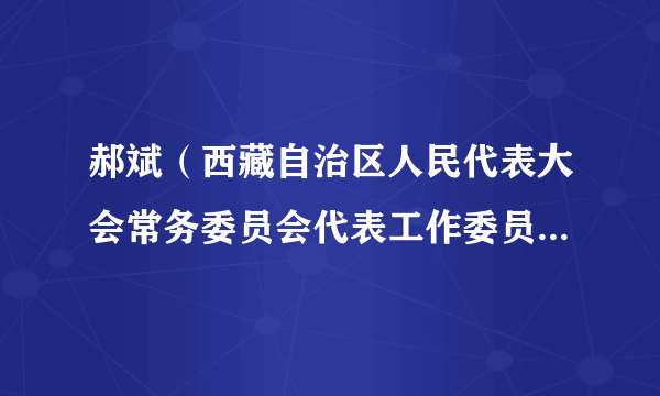 郝斌（西藏自治区人民代表大会常务委员会代表工作委员会副主任）