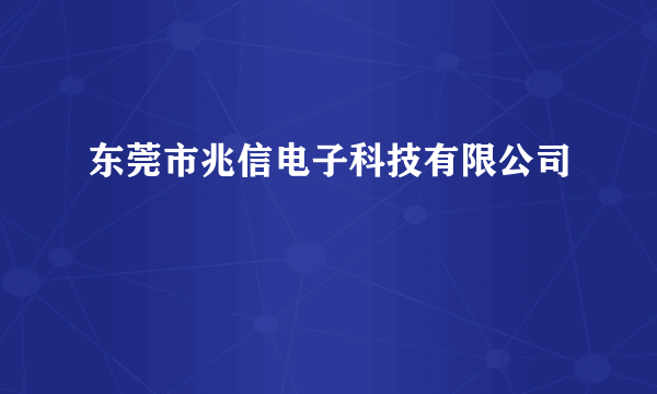 东莞市兆信电子科技有限公司