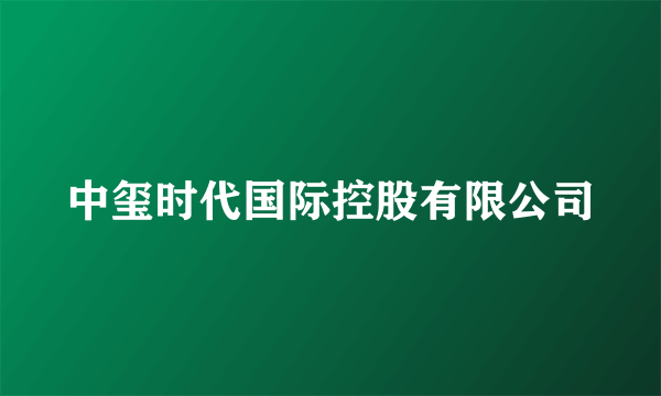 中玺时代国际控股有限公司