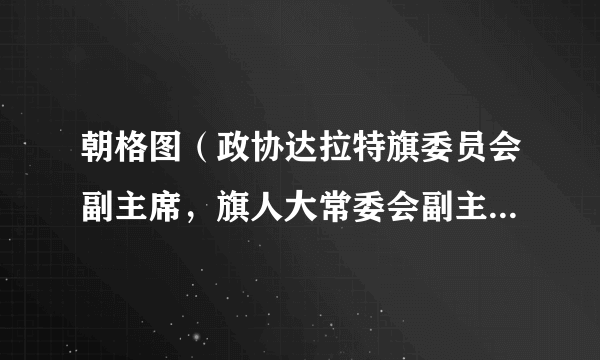 朝格图（政协达拉特旗委员会副主席，旗人大常委会副主任提名人选）