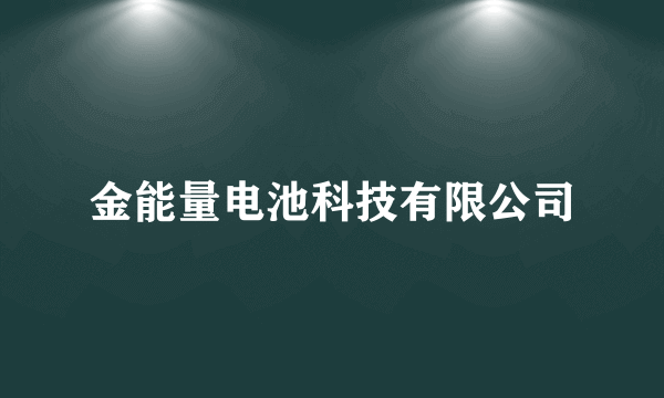 金能量电池科技有限公司