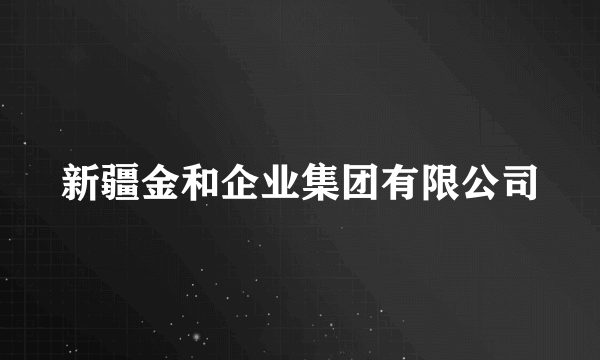 新疆金和企业集团有限公司