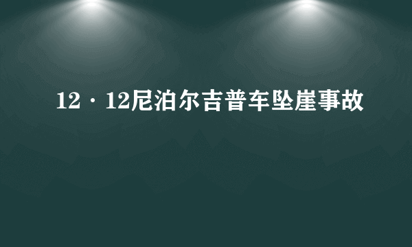 12·12尼泊尔吉普车坠崖事故