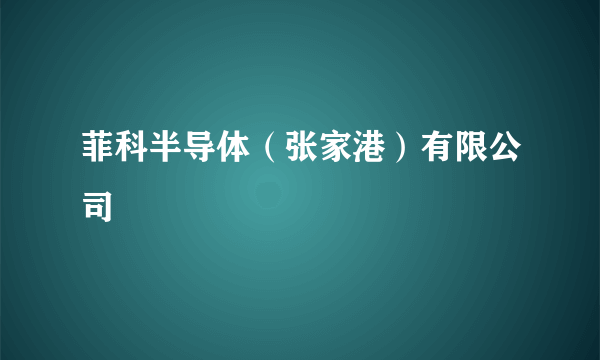 菲科半导体（张家港）有限公司