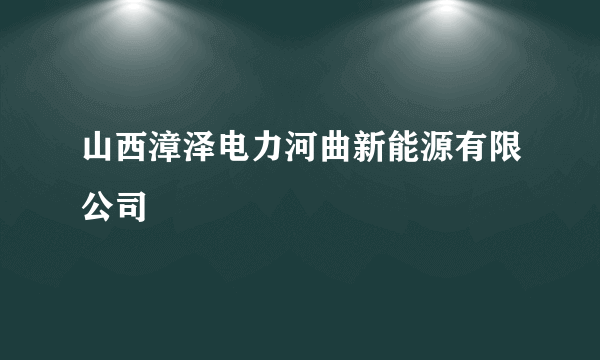 山西漳泽电力河曲新能源有限公司