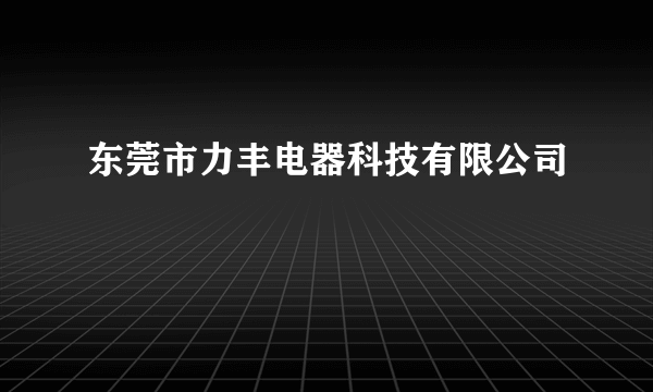 东莞市力丰电器科技有限公司