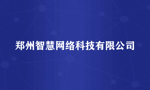 郑州智慧网络科技有限公司