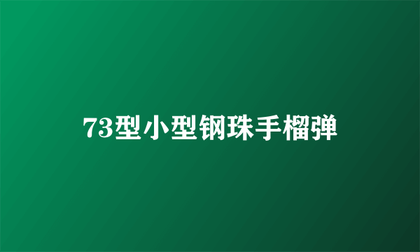 73型小型钢珠手榴弹