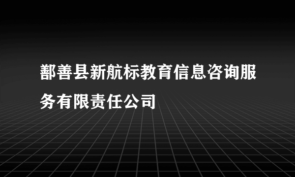 鄯善县新航标教育信息咨询服务有限责任公司