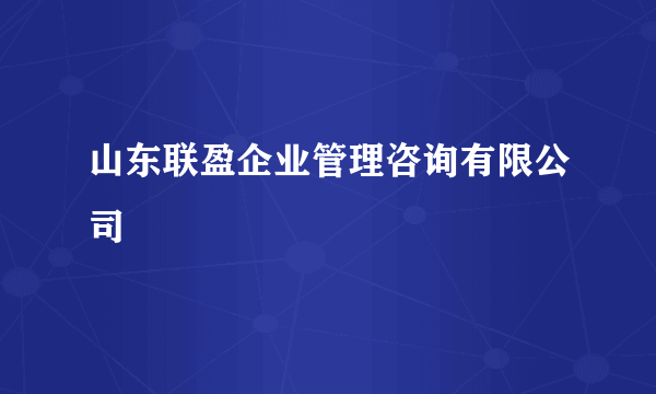 山东联盈企业管理咨询有限公司