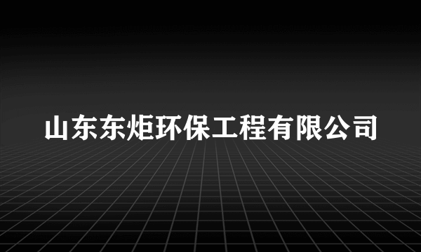 山东东炬环保工程有限公司