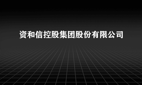 资和信控股集团股份有限公司