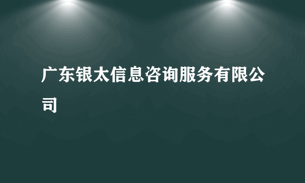 广东银太信息咨询服务有限公司