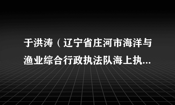 于洪涛（辽宁省庄河市海洋与渔业综合行政执法队海上执法船队原负责人）