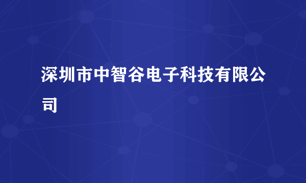 深圳市中智谷电子科技有限公司