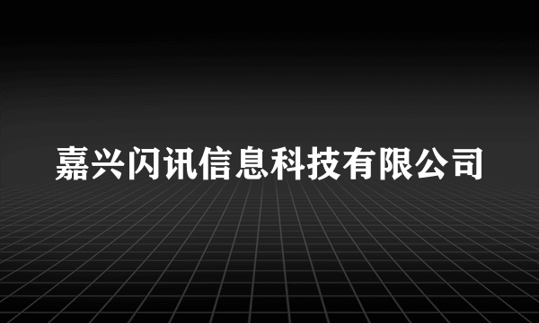 嘉兴闪讯信息科技有限公司