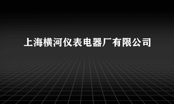 上海横河仪表电器厂有限公司