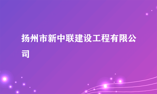 扬州市新中联建设工程有限公司