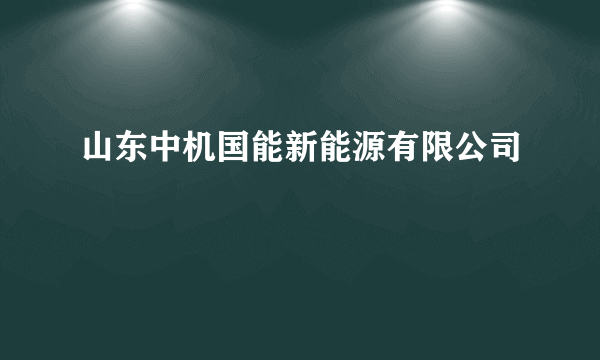 山东中机国能新能源有限公司