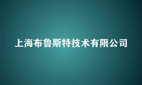 上海布鲁斯特技术有限公司