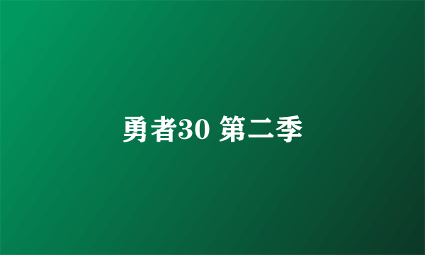 勇者30 第二季