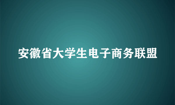 安徽省大学生电子商务联盟